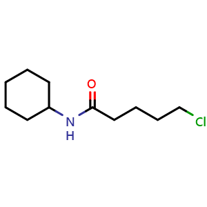 Chemical structure of 5-Chloro-N-cyclohexylpentanamide , CAS 15865-18-6, AChemBlock AD260625