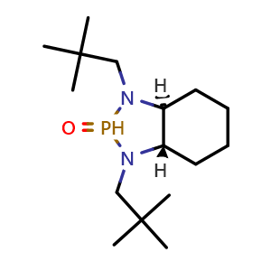 Chemical structure of (3aS,7aS)-1,3-Dineopentyloctahydro-1H-benzo[d][1,3,2]diazaphosphole 2-oxide , CAS 162681-29-0, AChemBlock AD260635