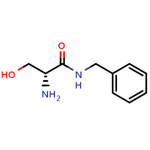 Chemical structure of (R)-2-Amino-N-benzyl-3-hydroxypropanamide , CAS 175481-39-7, AChemBlock AD260666