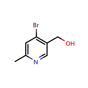 Chemical structure of 4-Bromo-6-methyl-3-pyridinemethanol , CAS 1805551-36-3, AChemBlock AD260680