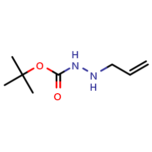 Chemical structure of tert-Butyl 2-allylhydrazine-1-carboxylate , CAS 192725-90-9, AChemBlock AD260718