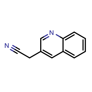 Chemical structure of 2-(Quinolin-3-yl)acetonitrile , CAS 21863-57-0, AChemBlock AD260769
