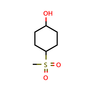 Chemical structure of 4-(Methylsulfonyl)cyclohexan-1-ol , CAS 21975-10-0, AChemBlock AD260771