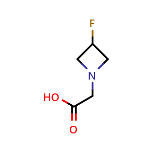 Chemical structure of 2-(3-Fluoroazetidin-1-yl)acetic acid , CAS 2243503-23-1, AChemBlock AD260777