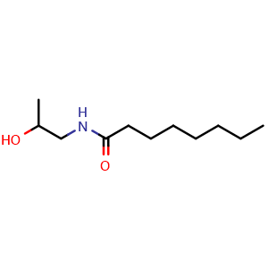 Chemical structure of N-(2-Hydroxypropyl)octanamide , CAS 23054-60-6, AChemBlock AD260790