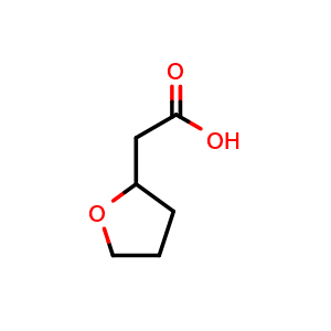Chemical structure of 2-(Oxolan-2-yl)acetic acid , CAS 2434-00-6, AChemBlock AD260813
