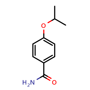 Chemical structure of 4-(Propan-2-yloxy)benzamide , CAS 258347-23-8, AChemBlock AD260835