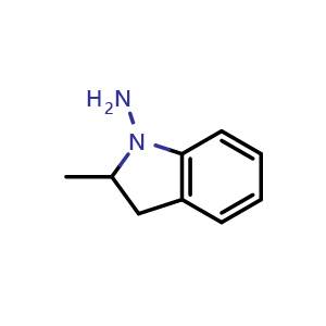 Chemical structure of 1-Amino-2-methylindoline , CAS 31529-46-1, AChemBlock AD260882
