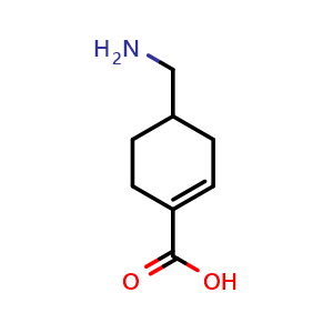 Chemical structure of 4-(Aminomethyl)cyclohex-1-enecarboxylic acid , CAS 330838-52-3, AChemBlock AD260893