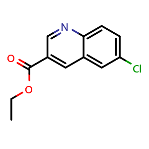 Chemical structure of Ethyl 6-chloroquinoline-3-carboxylate , CAS 375854-57-2, AChemBlock AD260917