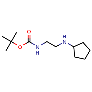 Chemical structure of tert-Butyl (2-(cyclopentylamino)ethyl)carbamate , CAS 383888-62-8, AChemBlock AD260920