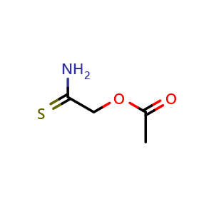 Chemical structure of Carbamothioylmethyl acetate , CAS 40235-62-9, AChemBlock AD260930