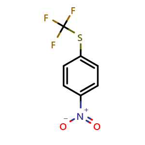 Chemical structure of (4-Nitrophenyl)(trifluoromethyl)sulfane , CAS 403-66-7, AChemBlock AD260931