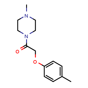 Chemical structure of 1-(4-Methylpiperazin-1-yl)-2-(p-tolyloxy)ethan-1-one , CAS 426235-15-6, AChemBlock AD260938