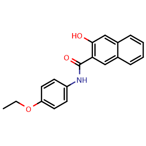 Chemical structure of N-(4-Ethoxyphenyl)-3-hydroxy-2-naphthamide , CAS 4711-68-6, AChemBlock AD260948