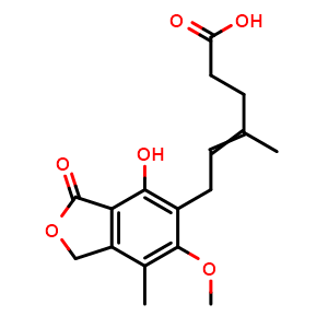 6-(1,3-Dihydro-4-hydroxy-6-methoxy-7-methyl-3-oxo-5-isobenzofuranyl)-4-methyl-4-hexenoic acid