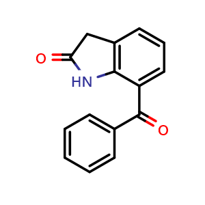 Chemical structure of 7-Benzoylindolin-2-one , CAS 51135-38-7, AChemBlock AD260964