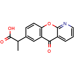 Chemical structure of 2-(5-Oxo-5H-Chromeno[2,3-b]pyridin-7-yl)propanoic acid , CAS 52549-19-6, AChemBlock AD260973