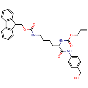 (S)-(9H-Fluoren-9-yl)methyl allyl (6-((4-(hydroxymethyl)phenyl)amino)-6-oxohexane-1,5-diyl)dicarbamate