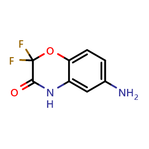 Chemical structure of 6-Amino-2,2-difluoro-2h-benzo[b][1,4]oxazin-3(4H)-one , CAS 575473-95-9, AChemBlock AD261001