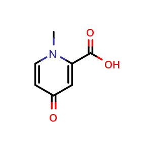 Chemical structure of 1-Methyl-4-oxo-1,4-dihydropyridine-2-carboxylic acid , CAS 59864-32-3, AChemBlock AD261013