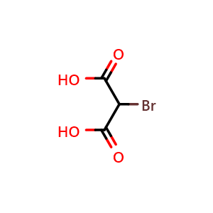 Chemical structure of 2-Bromopropanedioic acid , CAS 600-31-7, AChemBlock AD261014
