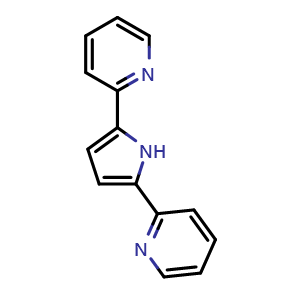 Chemical structure of 2,5-Di(pyridin-2-yl)-1H-pyrrole , CAS 60794-56-1, AChemBlock AD261017