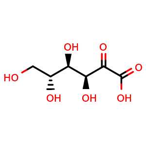 Chemical structure of (3S,4R,5R)-3,4,5,6-Tetrahydroxy-2-oxohexanoic acid , CAS 669-90-9, AChemBlock AD261030