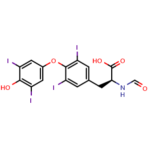 Chemical structure of N-Formyl Thyroxine , CAS 671235-41-9, AChemBlock AD261031