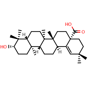 Chemical structure of Morolic acid , CAS 559-68-2, AChemBlock AD261032