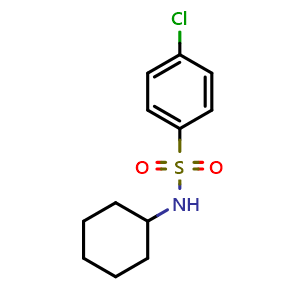 Chemical structure of 4-Chloro-N-cyclohexylbenzenesulfonamide , CAS 7454-53-7, AChemBlock AD261056