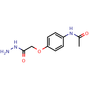 Chemical structure of N-(4-(2-Hydrazinyl-2-oxoethoxy)phenyl)acetamide , CAS 75129-75-8, AChemBlock AD261058