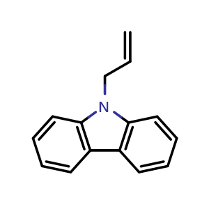 Chemical structure of 9-Allyl-9H-carbazole , CAS 3998-04-7, AChemBlock AD261063