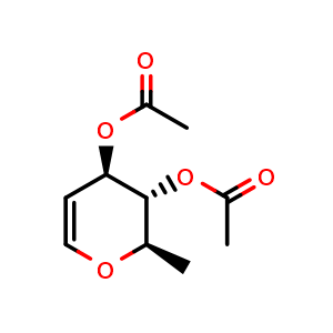 Chemical structure of D-Rhamnal diacetate , CAS 76739-66-7, AChemBlock AD261065