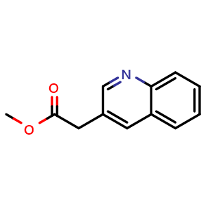 Chemical structure of Methyl 2-(quinolin-3-yl)acetate , CAS 847458-93-9, AChemBlock AD261082
