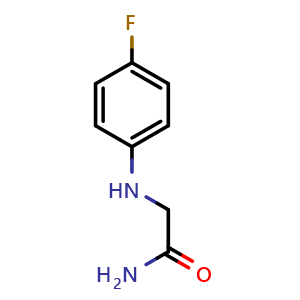 Chemical structure of 2-((4-Fluorophenyl)amino)acetamide , CAS 85098-68-6, AChemBlock AD261086