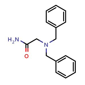 Chemical structure of 2-(Dibenzylamino)acetamide , CAS 861056-03-3, AChemBlock AD261095