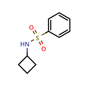 Chemical structure of N-Cyclobutylbenzenesulfonamide , CAS 875843-52-0, AChemBlock AD261107