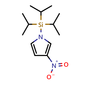 Chemical structure of 3-Nitro-1-(triisopropylsilyl)-1H-pyrrole , CAS 87630-39-5, AChemBlock AD261108