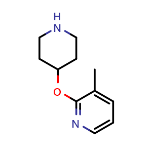 Chemical structure of 3-Methyl-2-(piperidin-4-yloxy)pyridine , CAS 900511-94-6, AChemBlock AD261124