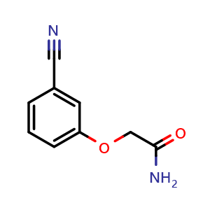 Chemical structure of 2-(3-Cyanophenoxy)acetamide , CAS 902094-93-3, AChemBlock AD261125