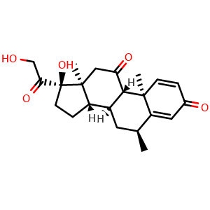 Chemical structure of 6alpha-Methyl Prednisone , CAS 91523-05-6, AChemBlock AD261128