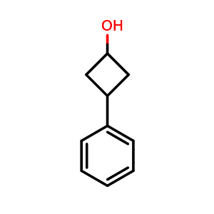 Chemical structure of 3-Phenylcyclobutan-1-ol , CAS 92243-56-6, AChemBlock AD261133
