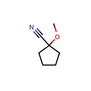 Chemical structure of 1-Methoxycyclopentane-1-carbonitrile , CAS 92747-27-8, AChemBlock AD261135
