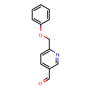Chemical structure of 6-(Phenoxymethyl)-3-pyridine carboxaldehyde , CAS 936342-93-7, AChemBlock AD261140