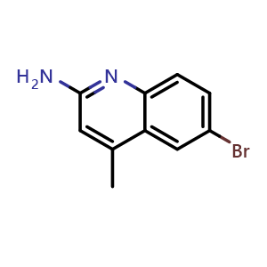 Chemical structure of 6-Bromo-4-methylquinolin-2-amine , CAS 942500-34-7, AChemBlock AD261143