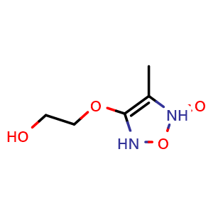 Chemical structure of 2-[(4-methyl-5-oxo-5λ5-1,2,5-oxadiazol-3-yl)oxy]ethan-1-ol , AChemBlock AD261243