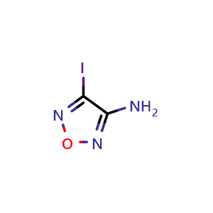 Chemical structure of 3-Amino-4-iodo-1,2,5-oxadiazole , CAS 159013-89-5, AChemBlock AD261270