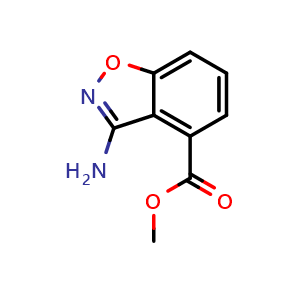 Chemical structure of Methyl 3-Aminobenzisoxazole-4-carboxylate , CAS 1391069-35-4, AChemBlock AD261273