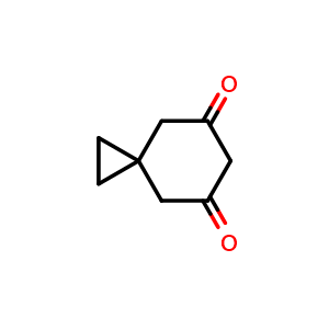 Chemical structure of Spiro[2.5]octane-5,7-dione , CAS 893411-52-4, AChemBlock AD261277